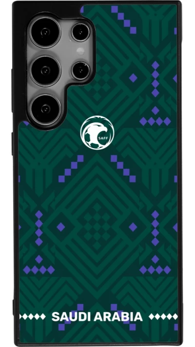 Samsung Galaxy S24 Ultra Case Hülle - Silikon schwarz Saudi Arabien 2026 personalisierbares Fussballtrikot