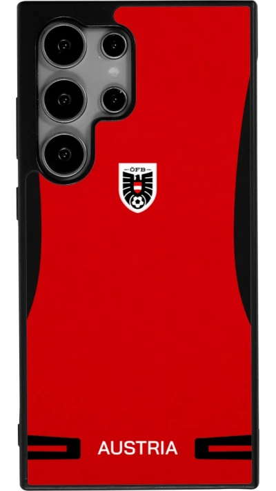 Samsung Galaxy S24 Ultra Case Hülle - Silikon schwarz O?sterreich 2026 personalisierbares Fussballtrikot