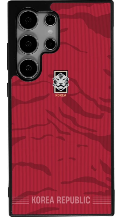 Samsung Galaxy S24 Ultra Case Hülle - Silikon schwarz Südkorea 2026 personalisierbares Fussballtrikot