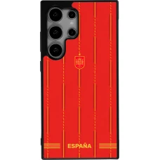 Samsung Galaxy S24 Ultra Case Hülle - Silikon schwarz Spanien 2026 personalisierbares Fussballtrikot