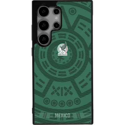 Samsung Galaxy S24 Ultra Case Hülle - Silikon schwarz Mexiko 2026 personalisierbares Fussballtrikot