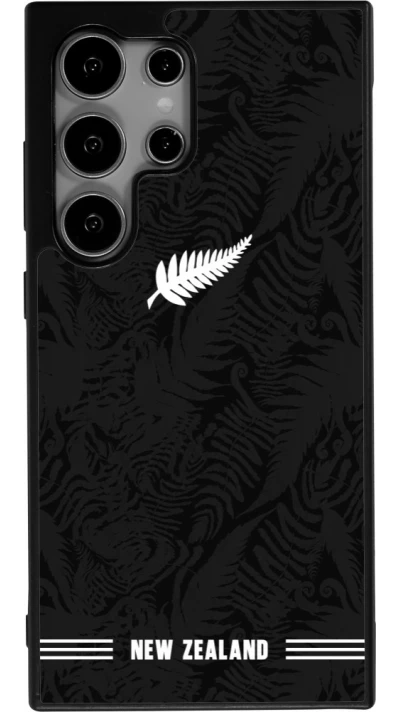 Samsung Galaxy S24 Ultra Case Hülle - Silikon schwarz Neuseeland 2026 personalisierbares Fussballtrikot