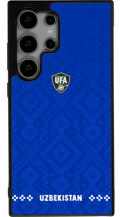 Samsung Galaxy S24 Ultra Case Hülle - Silikon schwarz Usbekistan 2026 personalisierbares Fussballtrikot