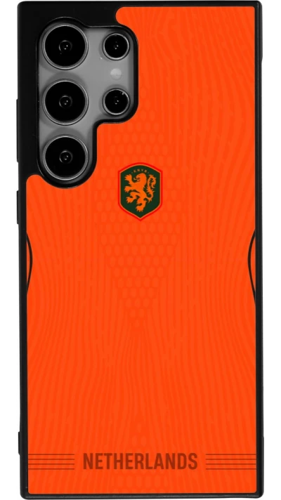 Samsung Galaxy S24 Ultra Case Hülle - Silikon schwarz Niederlande 2026 personalisierbares Fussballtrikot