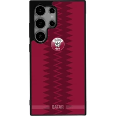 Samsung Galaxy S24 Ultra Case Hülle - Silikon schwarz Qatar 2026 personalisierbares Fussballtrikot