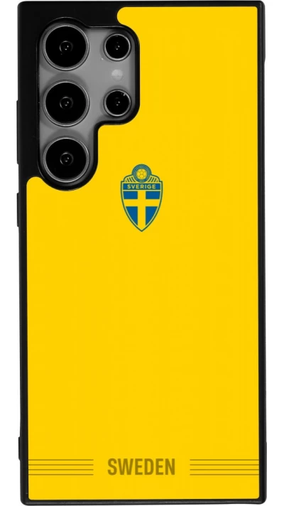 Samsung Galaxy S24 Ultra Case Hülle - Silikon schwarz Schweden 2026 personalisierbares Fussballtrikot