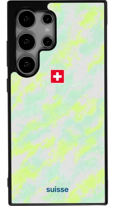 Coque Samsung Galaxy S24 Ultra - Silicone rigide noir Maillot de football Suisse Away 2026 personnalisable