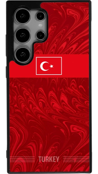 Coque Samsung Galaxy S24 Ultra - Silicone rigide noir Maillot de football Turquie 2026 personnalisable