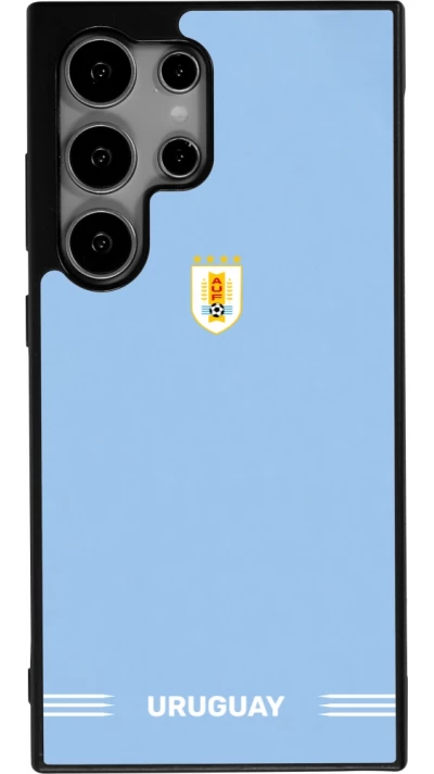 Coque Samsung Galaxy S24 Ultra - Silicone rigide noir Maillot de football Uruguay 2026 personnalisable