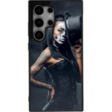 Samsung Galaxy S24 Ultra Case Hülle - Silikon schwarz Halloween 22 Tattooed Girl