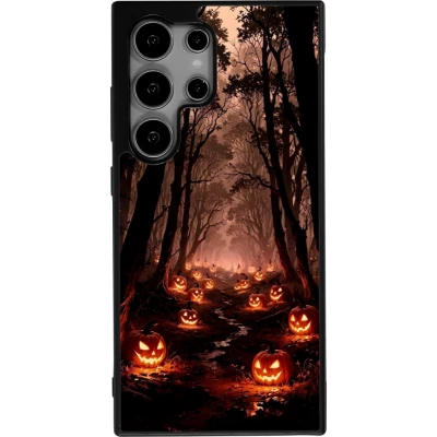 Coque Samsung Galaxy S24 Ultra - Silicone rigide noir Halloween 2025 Road of Terrifying Pumpkins
