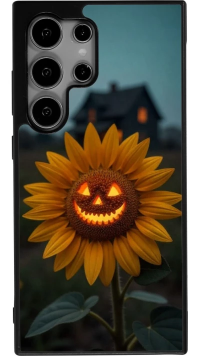 Coque Samsung Galaxy S24 Ultra - Silicone rigide noir Halloween 2026 Evil Sunflower