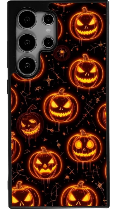 Coque Samsung Galaxy S24 Ultra - Silicone rigide noir Halloween 2026 Pattern Pumpkins