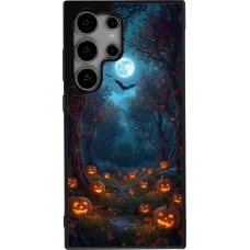 Coque Samsung Galaxy S24 Ultra - Silicone rigide noir Halloween 2026 Road of Pumpkins
