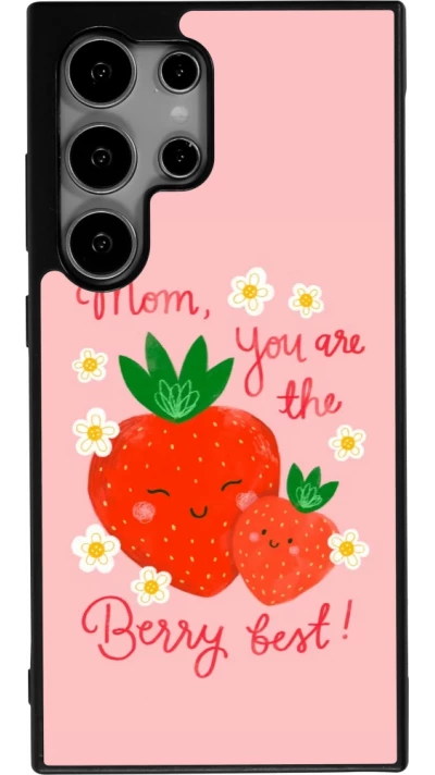 Coque Samsung Galaxy S24 Ultra - Silicone rigide noir Mom 2026 Berry best