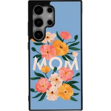 Samsung Galaxy S24 Ultra Case Hülle - Silikon schwarz Mom 2026 Flowers