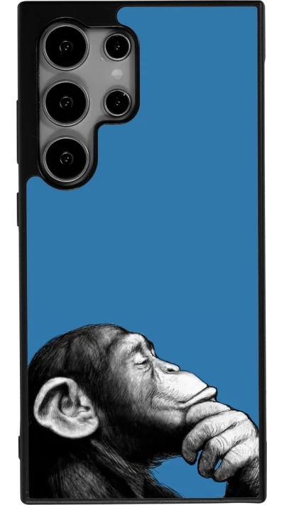 Coque Samsung Galaxy S24 Ultra - Silicone rigide noir Monkey Pop Art