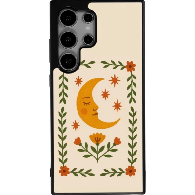 Coque Samsung Galaxy S24 Ultra - Silicone rigide noir Half moon stamp 2026