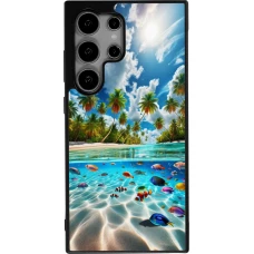 Coque Samsung Galaxy S24 Ultra - Silicone rigide noir Plage Paradis