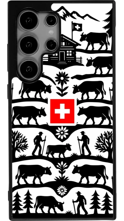 Coque Samsung Galaxy S24 Ultra - Silicone rigide noir Poya Suisse 3