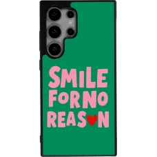 Samsung Galaxy S24 Ultra Case Hülle - Silikon schwarz Smile for no reason 2026