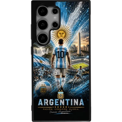 Samsung Galaxy S24 Ultra Case Hülle - Silikon schwarz Fussball Argentinien splash 2026