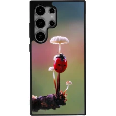 Samsung Galaxy S24 Ultra Case Hülle - Silikon schwarz Ladybird on a mushroom Spring 2026