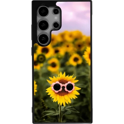Coque Samsung Galaxy S24 Ultra - Silicone rigide noir Sunflower with glasses Spring 2026