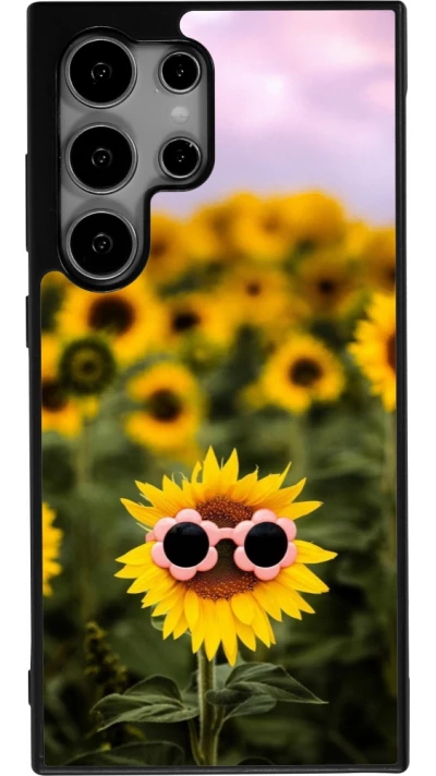 Coque Samsung Galaxy S24 Ultra - Silicone rigide noir Sunflower with glasses Spring 2026