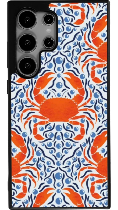 Coque Samsung Galaxy S24 Ultra - Silicone rigide noir Crabs and pearls Summer 2026