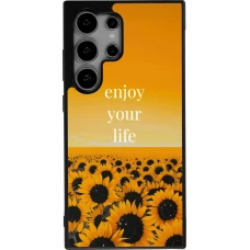 Samsung Galaxy S24 Ultra Case Hülle - Silikon schwarz Summer 2026 Enjoy your life