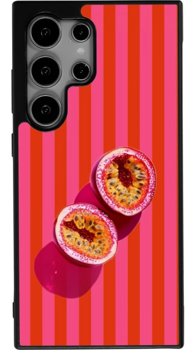 Coque Samsung Galaxy S24 Ultra - Silicone rigide noir Passion fruit Summer 2026