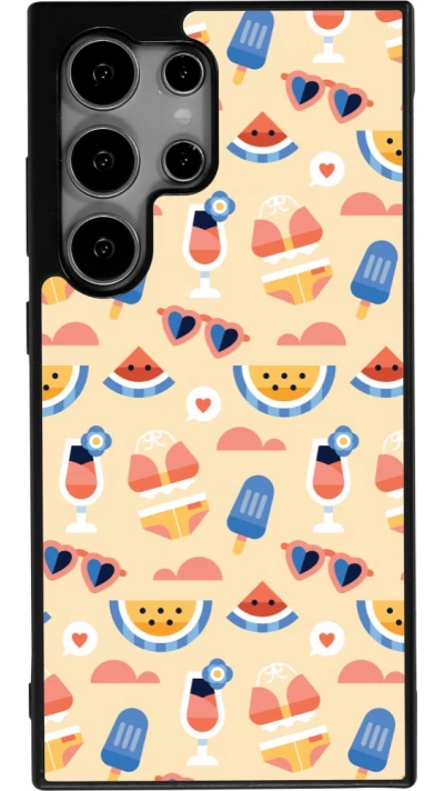Coque Samsung Galaxy S24 Ultra - Silicone rigide noir Pattern Summer 2026