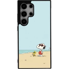 Samsung Galaxy S24 Ultra Case Hülle - Silikon schwarz Snoopy on the beach Summer 2026