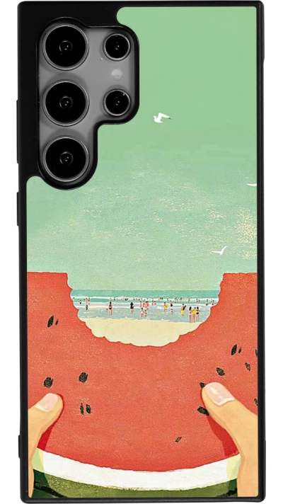 Coque Samsung Galaxy S24 Ultra - Silicone rigide noir Views through a watermelon Summer 2026