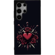 Samsung Galaxy S24 Ultra Case Hülle - Silikon schwarz Valentine 2024 gothic love