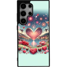 Coque Samsung Galaxy S24 Ultra - Silicone rigide noir Valentine 2025 Chic