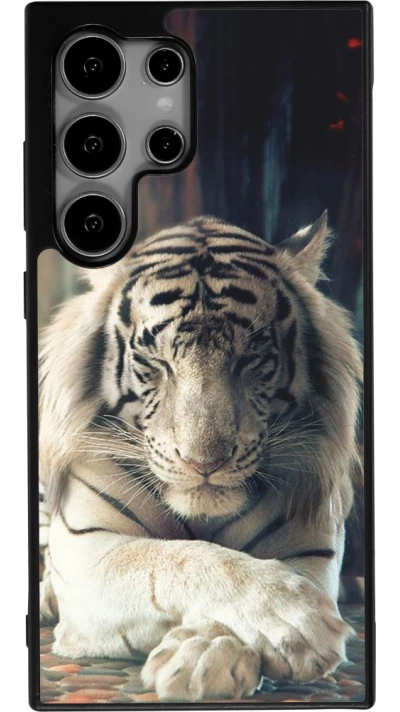 Coque Samsung Galaxy S24 Ultra - Silicone rigide noir Zen Tiger