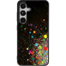 Samsung Galaxy S25 Case Hülle - Silikon schwarz Abstract Bubble Lines