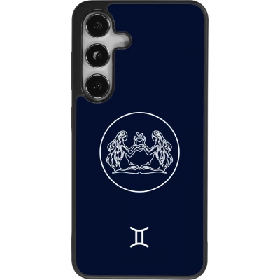 Coque Samsung Galaxy S25 - Silicone rigide noir Astrologie Gémeaux