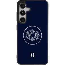 Samsung Galaxy S25 Case Hülle - Silikon schwarz Astrologie Fische