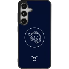 Coque Samsung Galaxy S25 - Silicone rigide noir Astrologie Taureau