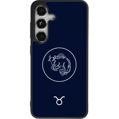 Coque Samsung Galaxy S25 - Silicone rigide noir Astrologie Taureau