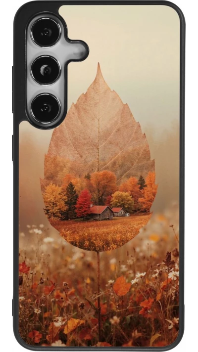 Coque Samsung Galaxy S25 - Silicone rigide noir Autumn 26 Autumn leaf
