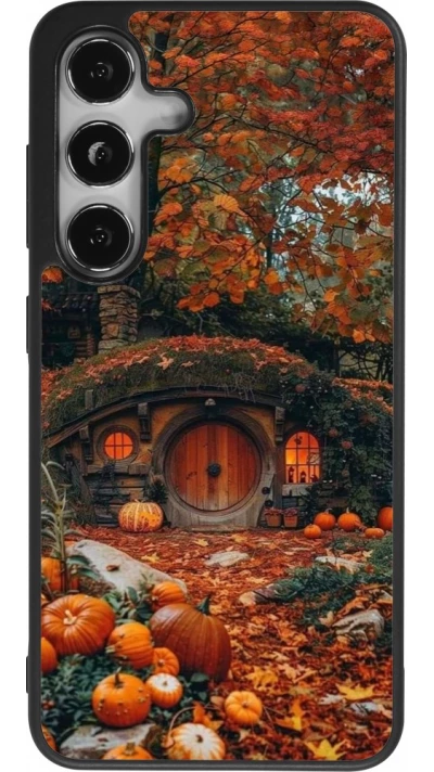 Coque Samsung Galaxy S25 - Silicone rigide noir Autumn 26 Hobbit house
