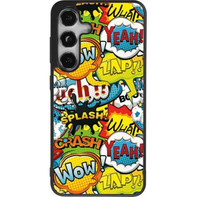 Coque Samsung Galaxy S25 - Silicone rigide noir Cartoons slogans