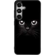 Samsung Galaxy S25 Case Hülle - Silikon schwarz Cat eyes