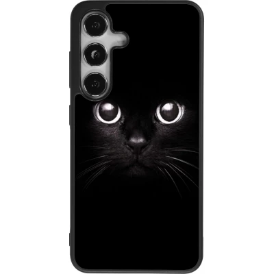 Samsung Galaxy S25 Case Hülle - Silikon schwarz Cat eyes
