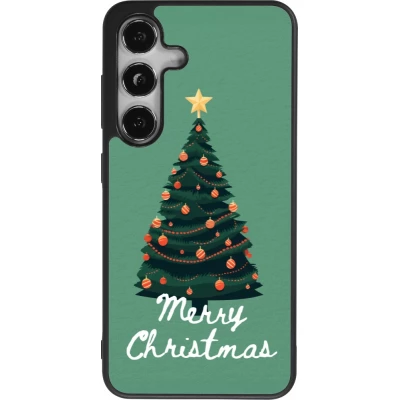 Samsung Galaxy S25 Case Hülle - Silikon schwarz Christmas 25 Xmas Tree