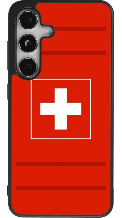 Samsung Galaxy S25 Case Hülle - Silikon schwarz Euro 2020 Switzerland